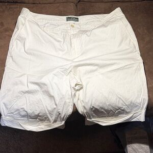 Ralph Lauren White women Flat Front Shorts